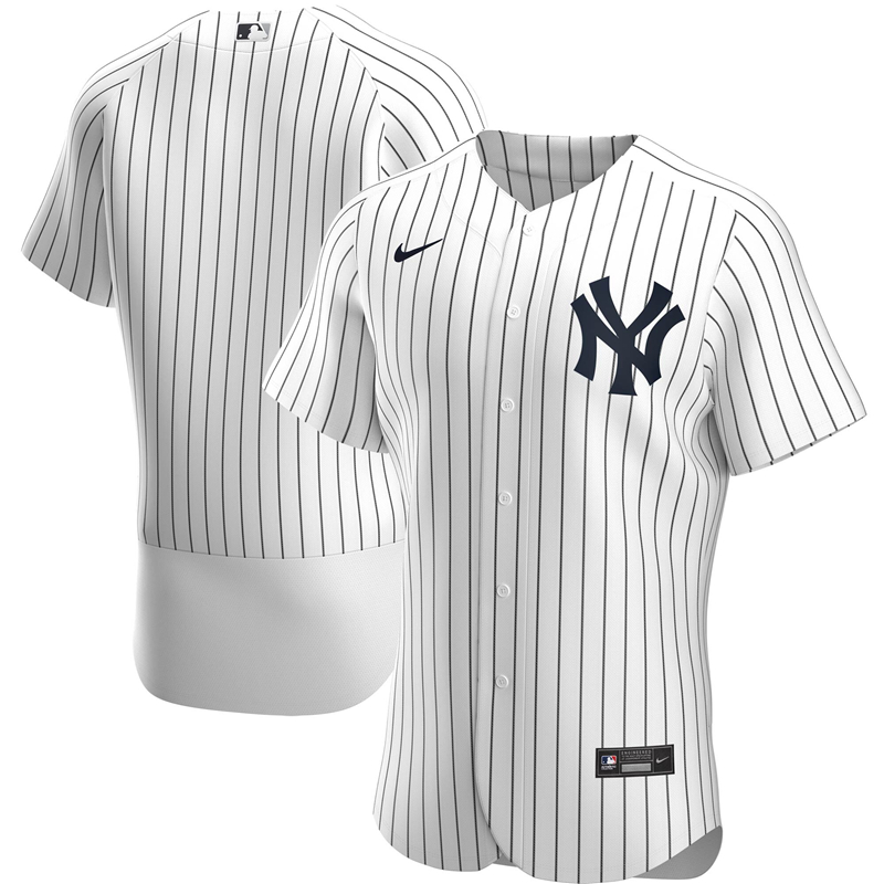 2020 MLB Men New York Yankees Nike White Home 2020 Authentic Official Team Jersey 1